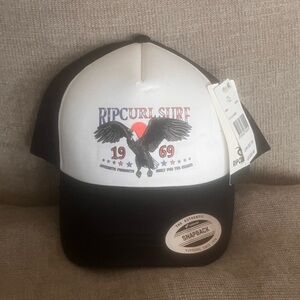 Rip Curl Black and White Eagle Snapback